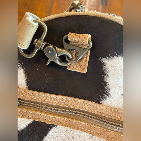 Myra Bag Cowhide Canvas Duffle - Picture 9 of 13
